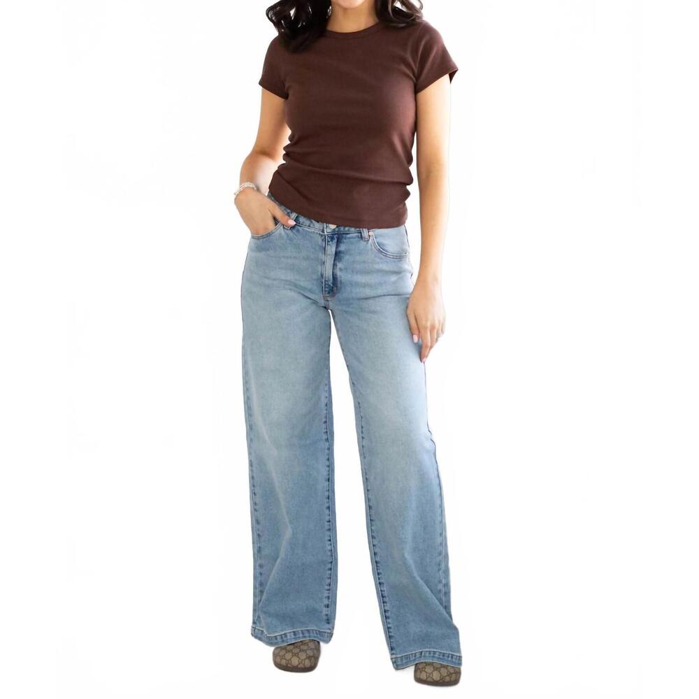 NEW ABRAND JEANS mid & wide stevie jean in blue